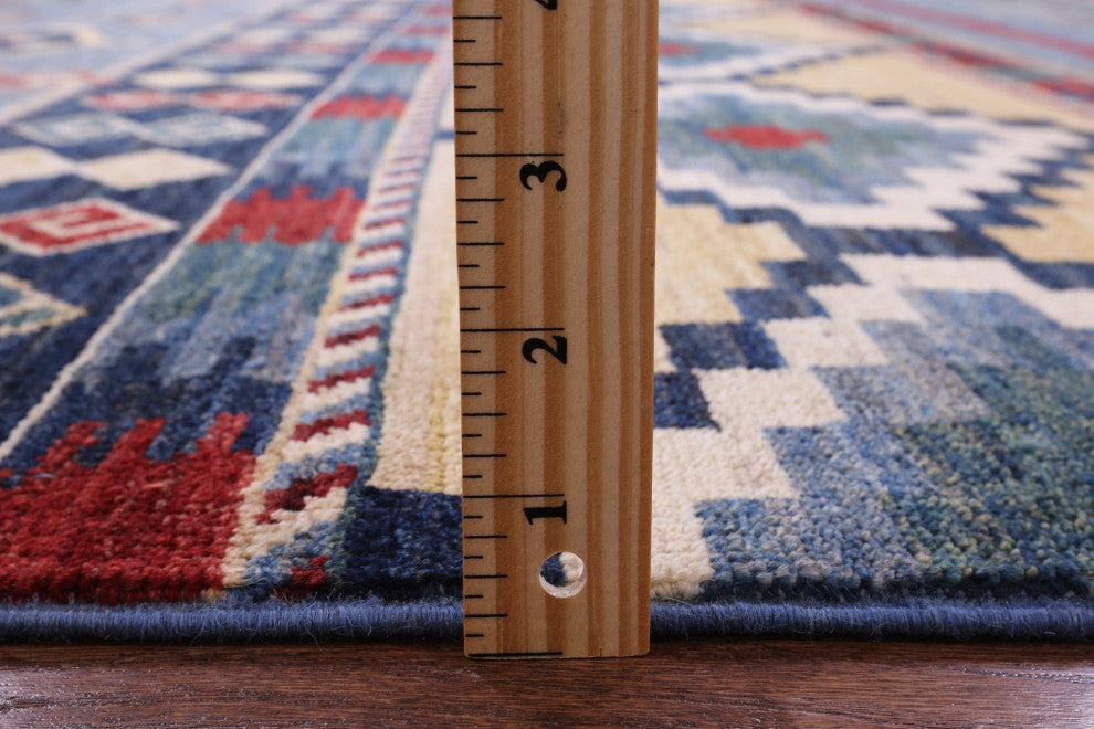 8' 0" X 9' 9" Southwest Navajo Gabbeh Hand Knotted Wool Rug Q11176