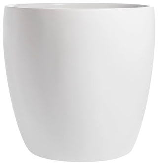 Napa Round Cylinder Planter, White, 13.5"x13.75"