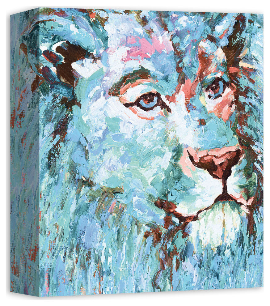 Blue Lion 16x20 Canvas Wall Art