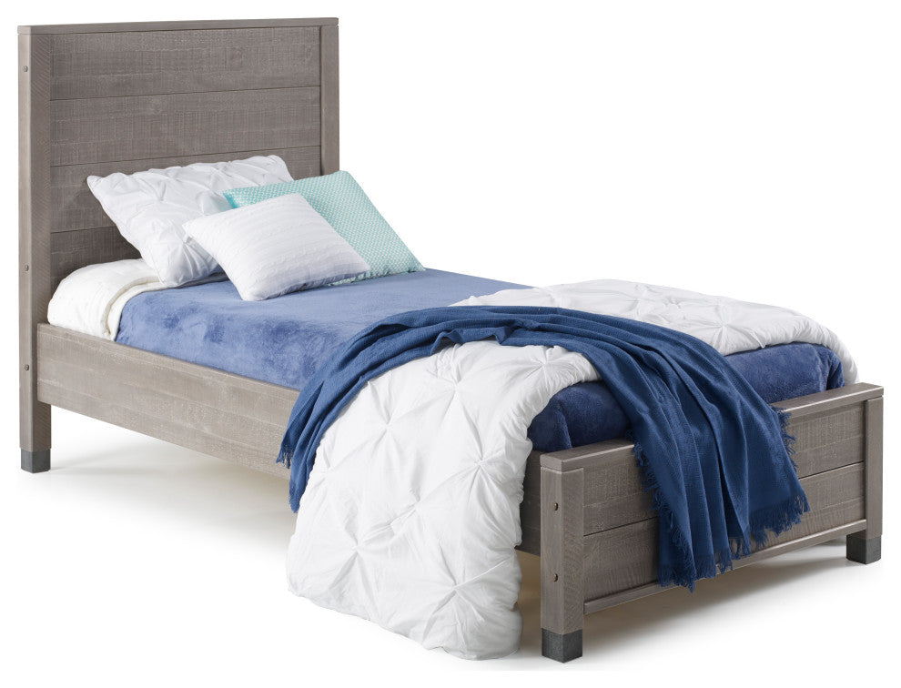 Baja Platform Bed, Rustic Grey, Twin
