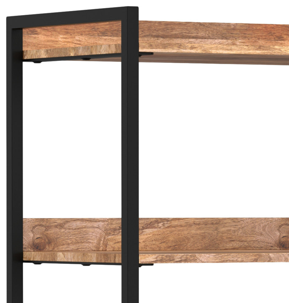 Kelsey Solid Mango Wood Large Bookshelf, Natural