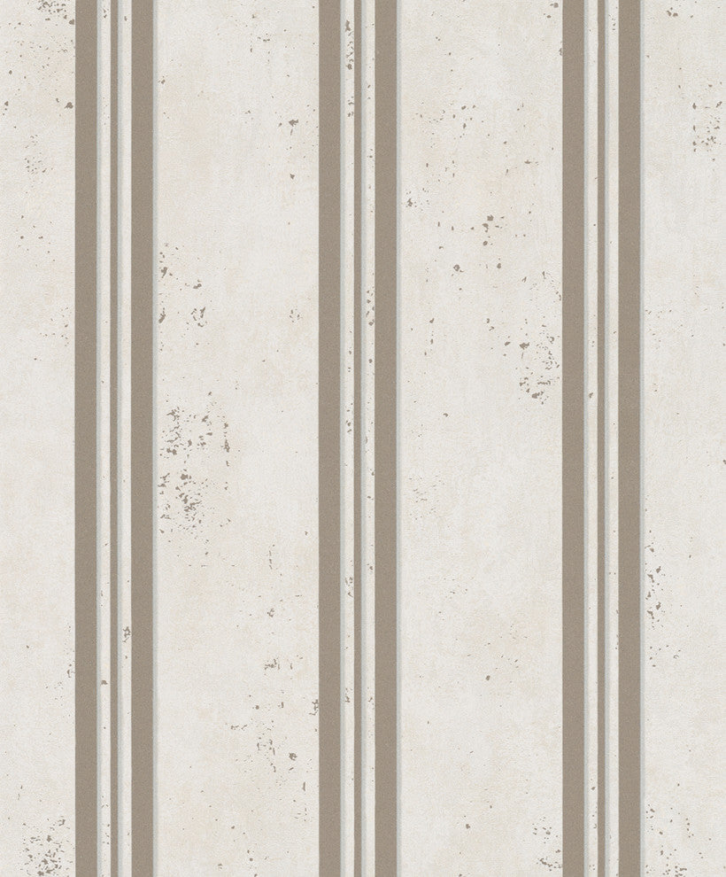 Glitter Vertical Stripes Wallpaper, Beige Cream Silver Gold Copper, 1 Roll