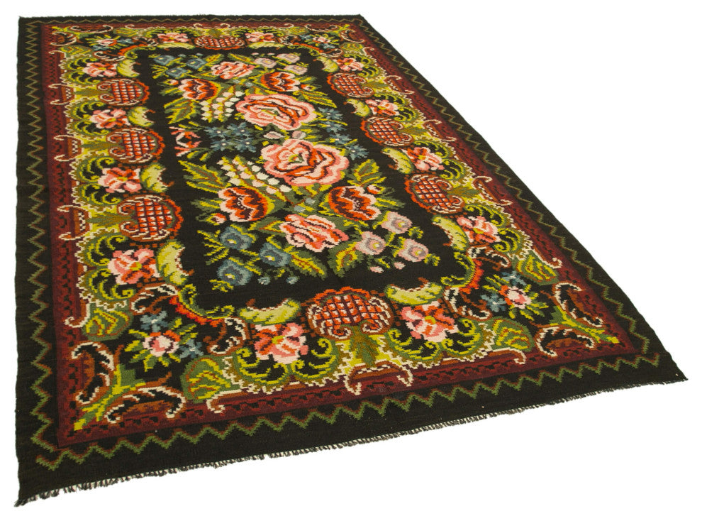 Rug N Carpet - Handmade Bessarabian 6' 2'' x 9' 11'' Unique Flatweave Kilim Rug