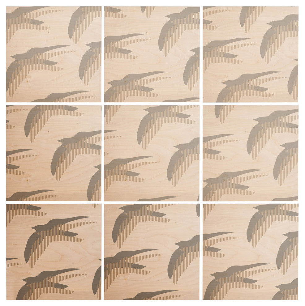 Deny Designs Georgiana Paraschiv Flight II Wood Wall Mural, 4'x4'