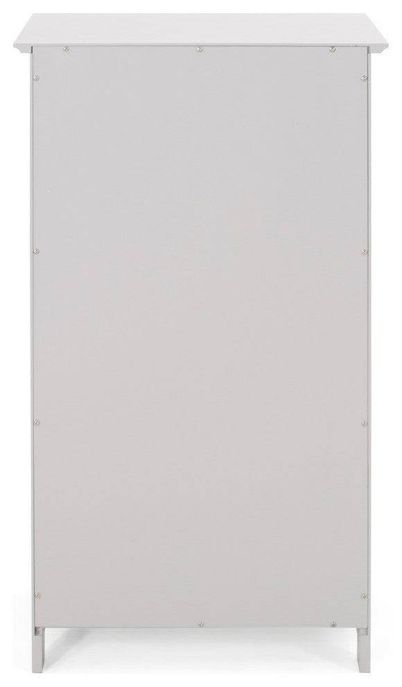Chloe Modern Bathroom Storage Cabinet, Light Gray