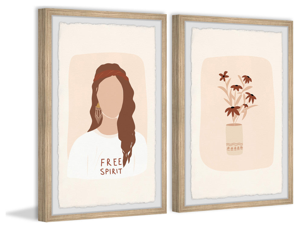Free Spirit Diptych, 2-Piece Set, 8x12 Panels