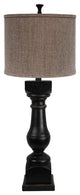 Rustic Maple Brown Herringbone Tweed Table Lamp