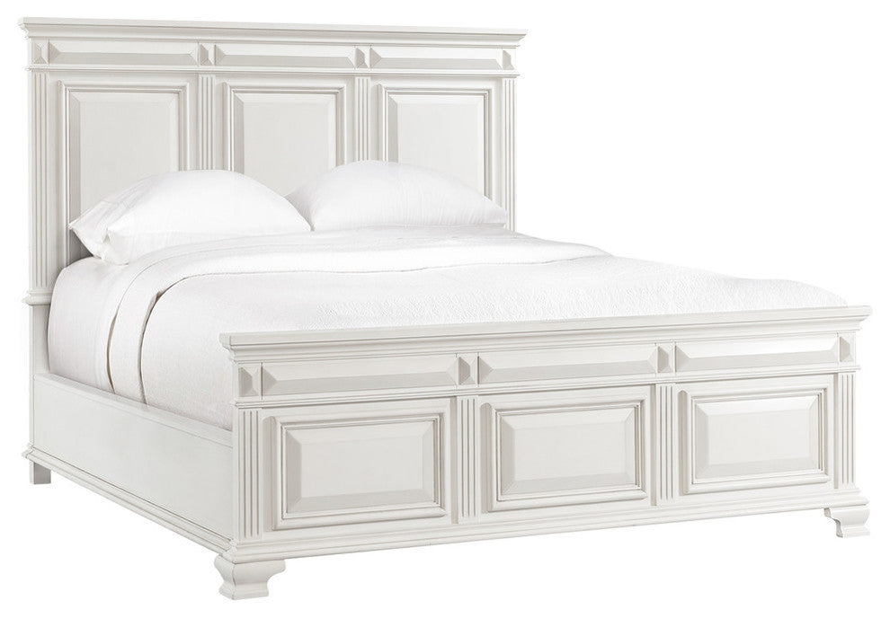 Picket House Furnishings Trent King Panel Bed in White
