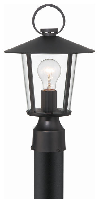 Andover 1-Light Matte Black Outdoor Lantern Post