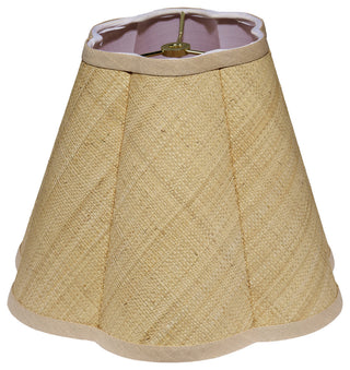 Scalloped Lamp Shade, Raffia, Small