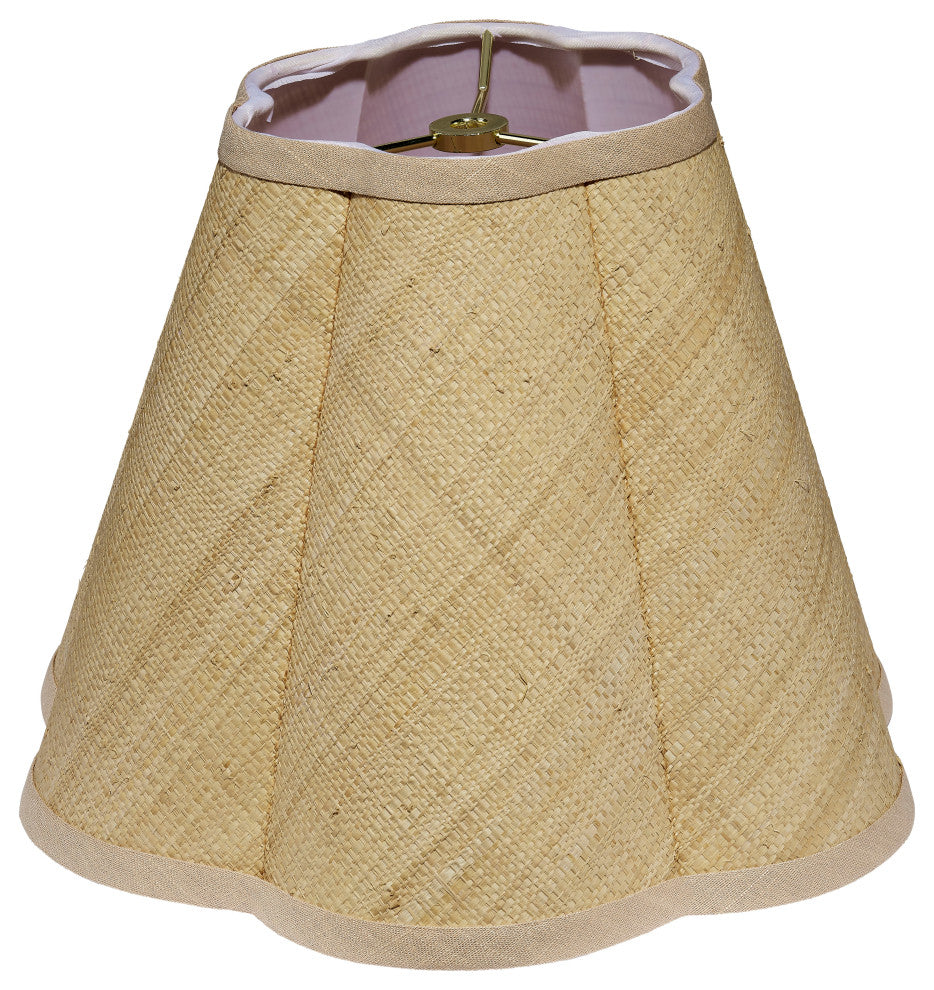Scalloped Lamp Shade, Raffia, Small