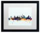 Michael Tompsett 'Bristol England Skyline Blue' Matted Framed Art, 16x20