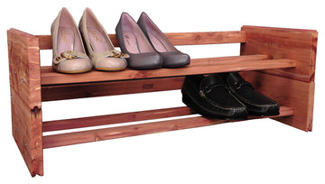 Two-Tier Aromatic Cedar Shoe Rack