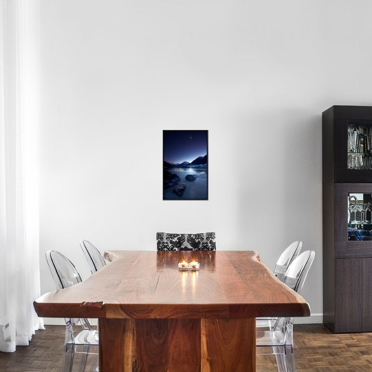 "Moonlight" Framed Canvas Giclee by Yan Zhang, 15x23"