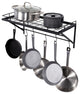 VEVOR Pot Rack Wall Mounted 24in Pot and Pan Hanging Rack With 12 S Hooks 55 lbs