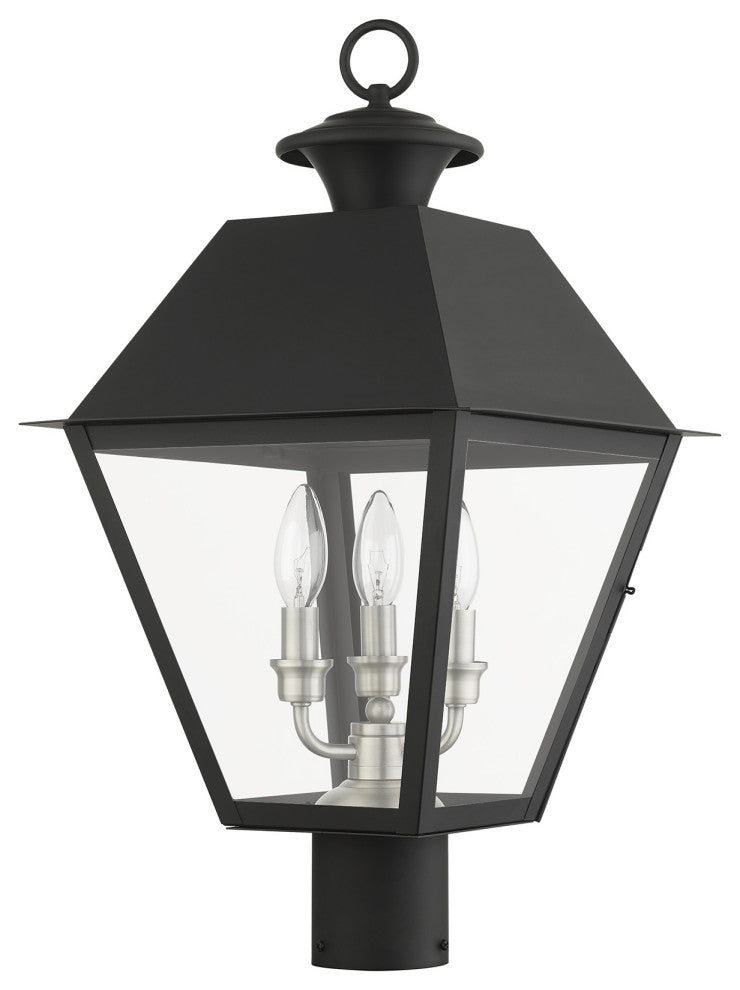 Black Classic, Colonial, Historical, Timeless Outdoor Post Top Lantern