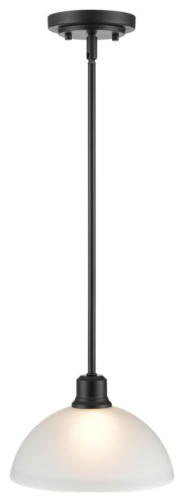 Amberle Collection 1-LIght 9.5" Matte Black Mini-Pendant