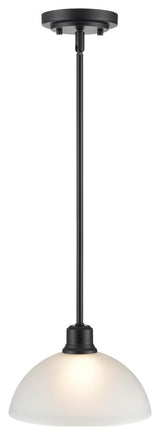 Amberle Collection 1-LIght 9.5" Matte Black Mini-Pendant
