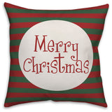 Merry Christmas 18"x18" Throw Pillow Cover