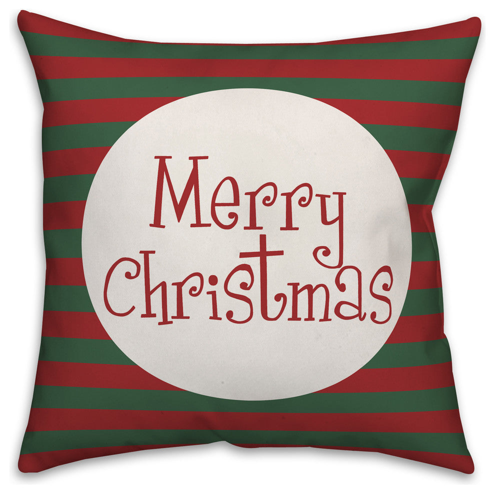 Merry Christmas 18"x18" Throw Pillow Cover