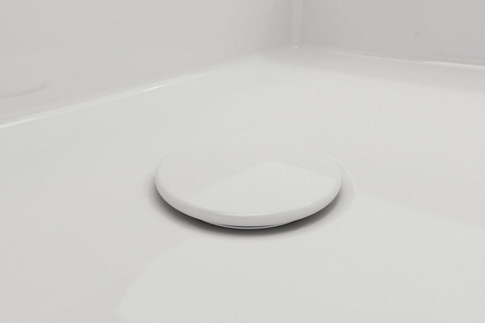 BOCCHI 1220-001 Fireclay Drain Cover for Kitchen Sink Strainers, White