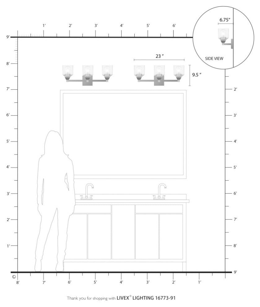 Aragon 3 Light Brushed Nickel Vanity Sconce