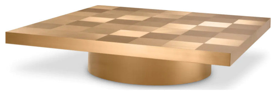 Square Gold Coffee Table, Eichholtz Laporte