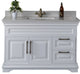 Romana Collection 48" Bathroom Vanity With Sink, Mirror, Countertop, White