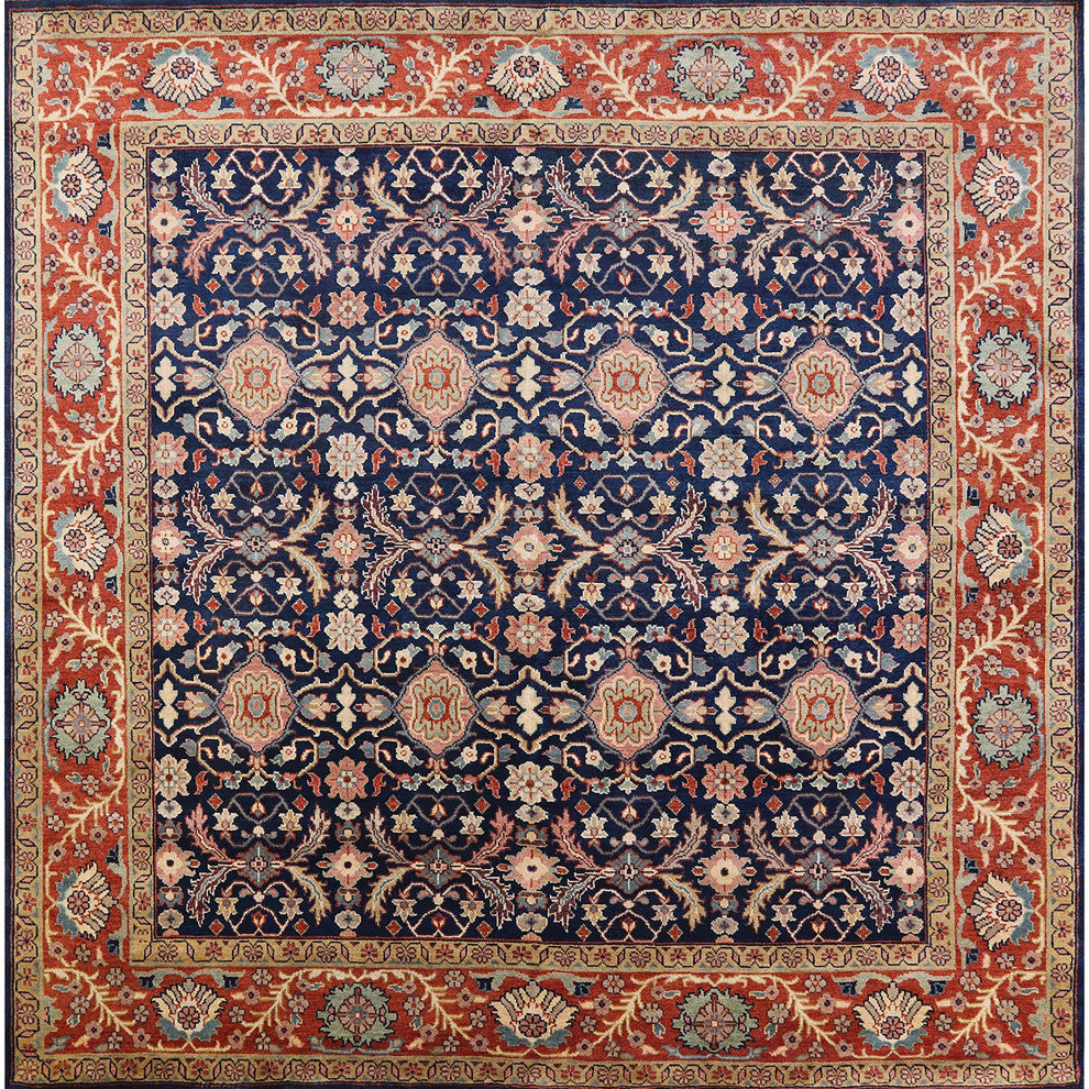 Ahgly Company Indoor Square Mid-Century Modern Area Rugs, 4' Square