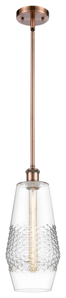 Innovations 516-1S-AC-G682-7 1-Light Mini Pendant, Antique Copper