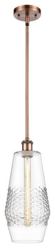 Innovations 516-1S-AC-G682-7 1-Light Mini Pendant, Antique Copper