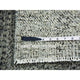 Gray Hand Knotted Modern Grass Design Natural Undyed Wool Mat Rug 2'1"x3'