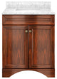 30" Marble?Top Single Bathroom?Vanity, Brown