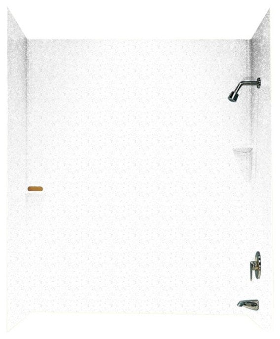Swan 30x60x72 Solid Surface Bathtub Wall Kit, Arctic Granite