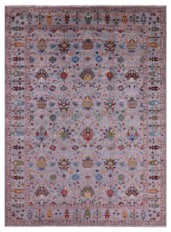 8' 9" X 12' 1" Persian Tabriz Hand Knotted Wool Rug Q9655