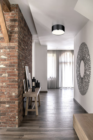 Zlite 2303F2-MB-CH 2-Light Flush Mount, Matte Black