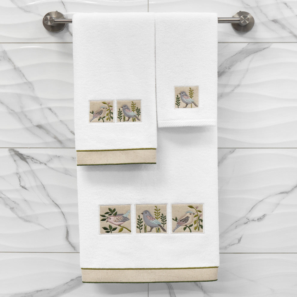 Linum Home Textiles 100% Turkish Cotton BELINDA 2PC Emb Fingertip Towel Set