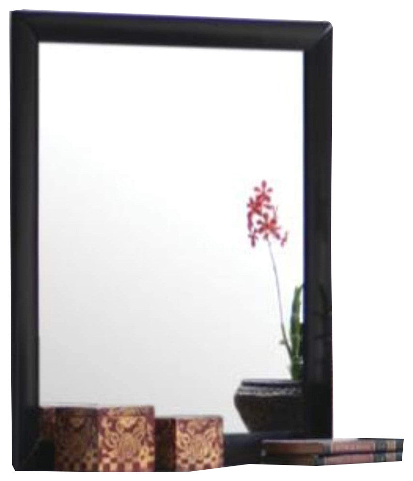 Benzara BM172120 Landscape Wall Mirror, Black