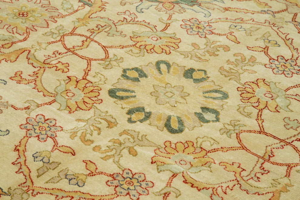 Rug N Carpet - Handwoven Oriental 8' 2" x 9' 10" Wool Oushak Area Rug
