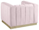 Marlon Velvet Upholstered Chair, Pink