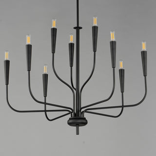 Maxim 24819 Vela 9 Light 32"W Abstract Chandelier - Black