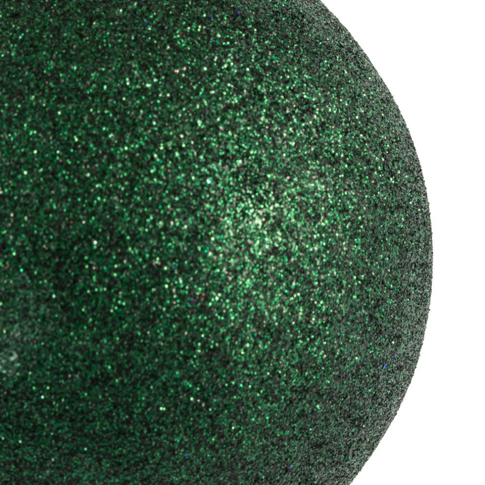 Vickerman 4" Midnight Green Glitter Ball Ornament, 6 per Bag