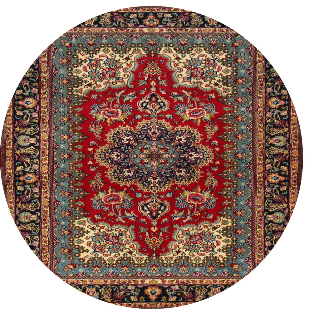 Ahgly Company Indoor Round Traditional Area Rugs, 4' Round