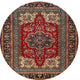 Ahgly Company Indoor Round Traditional Area Rugs, 4' Round