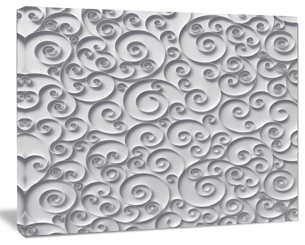Curly Paper Quilling Ribbons, Abstract Canvas Art Print, 40"x30"