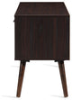 GDF Studio Amal Mid-Century Modern Finished Fiberboard Entertainment Center, Wenge