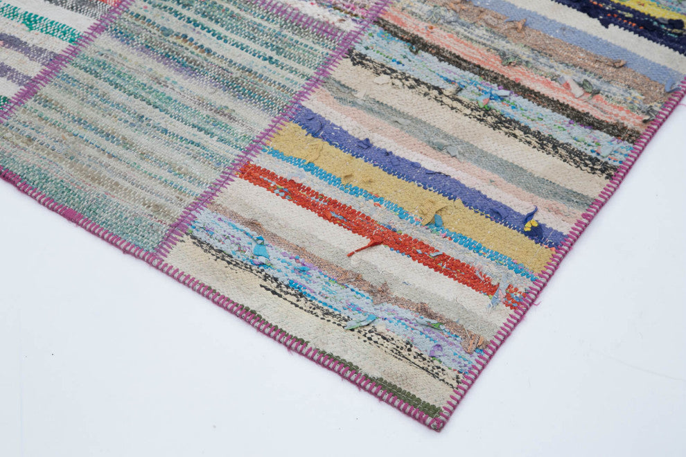 Rug N Carpet - Handmade Oriental 6' 8'' x 9' 7'' Vintage Patchwork Kilim Rug
