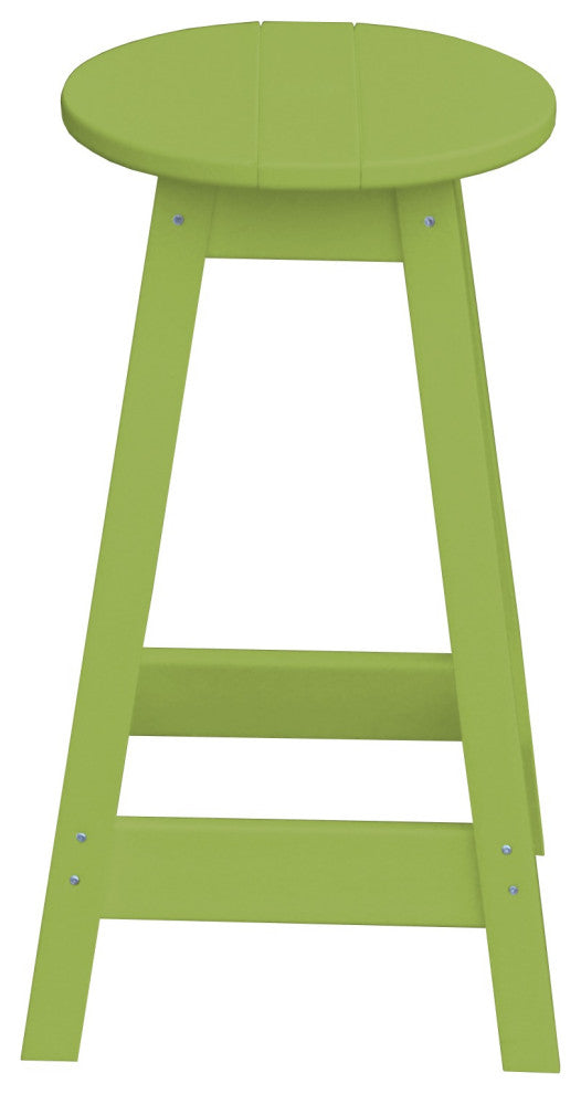 Poly Lumber Bar Stool, Tropical Lime, Counter Height, Round