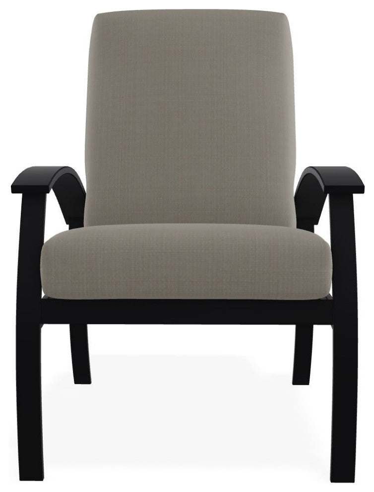 Belle Isle Cushion Deep Seating Outdoor Armchair, Stone Linen/Black