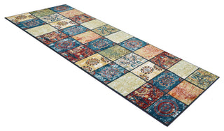 MACHINE MADE HEATSET POLYPROPYLENE AREA RUGS -Multicolor,Contemporary Design, [Runner] 3'2''x10'